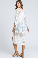 Hollow Out Lace Kimono Cover Up | Dress In Beauty